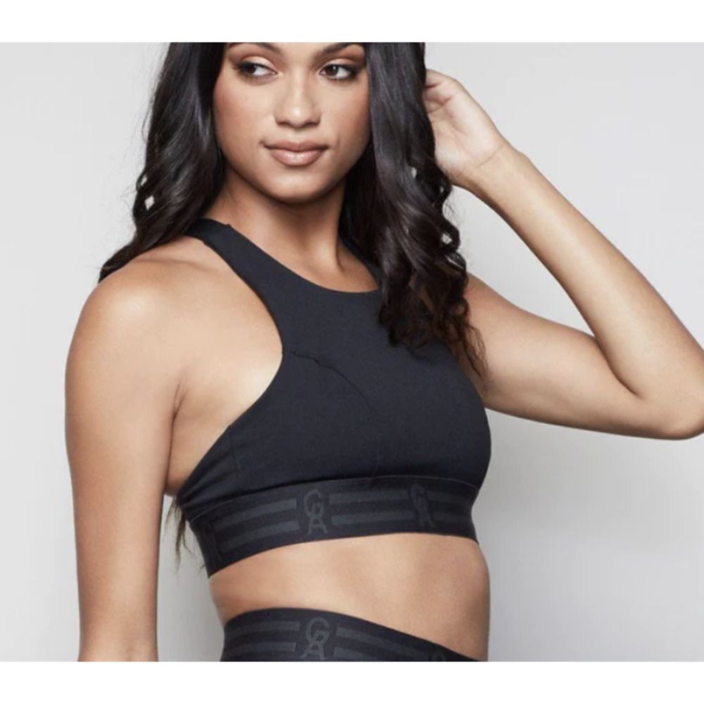 GOOD AMERICA THE CROSS BACK ICON BRA IN BLACK SZ 4